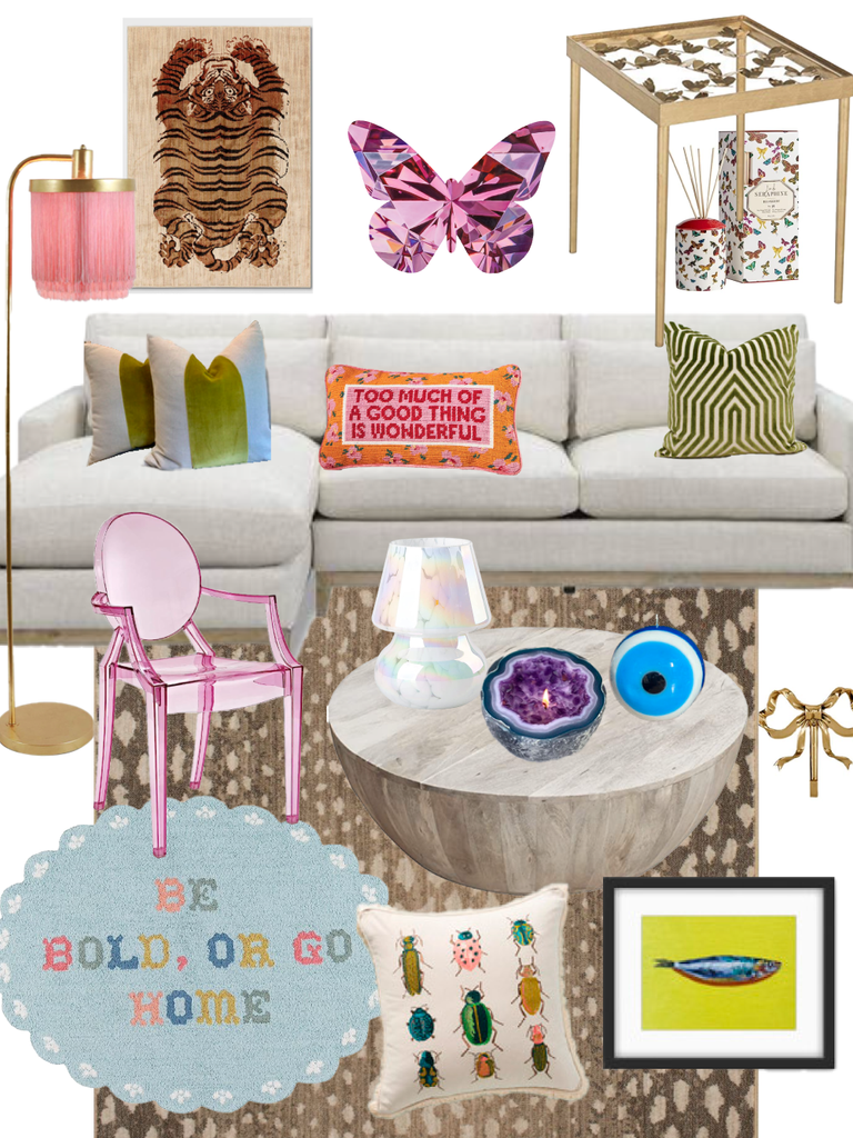Pink Butterfly Gem Living Room Design Inspiration